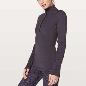 Lululemon Fast As Light 1/2 Zip Boysenberry
